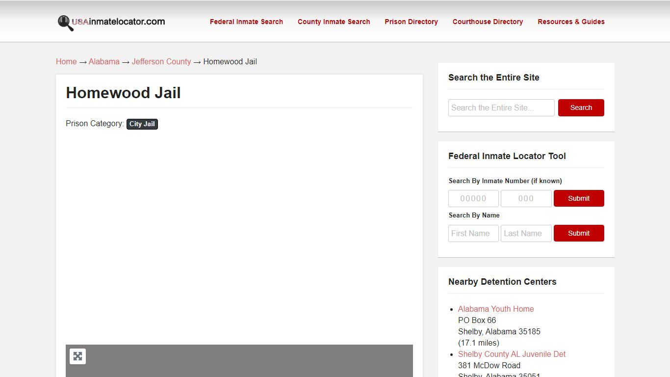 Homewood Jail | USA Inmate Locator